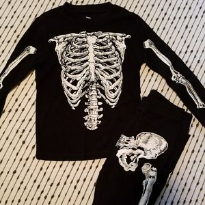 Kids Halloween skeleton Pjs from Old Navy