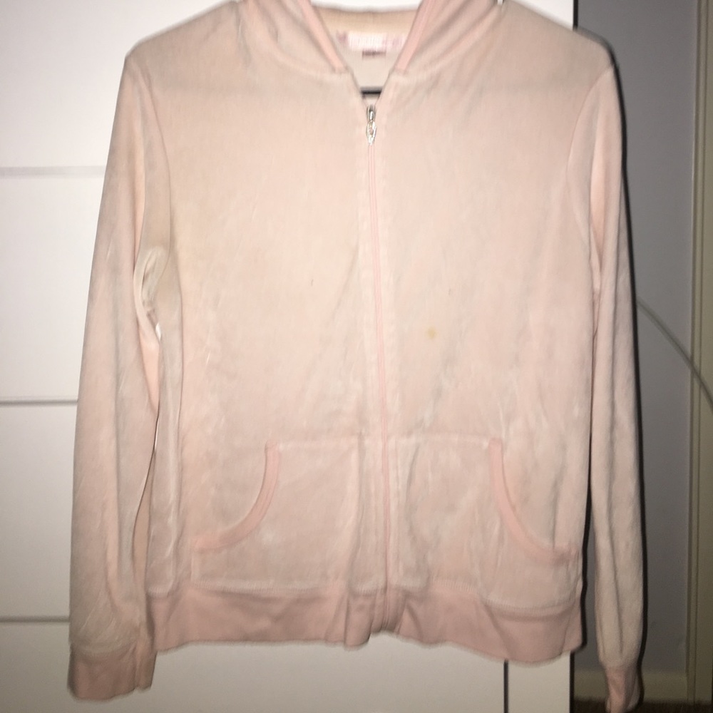 Light pink zip up hoodie