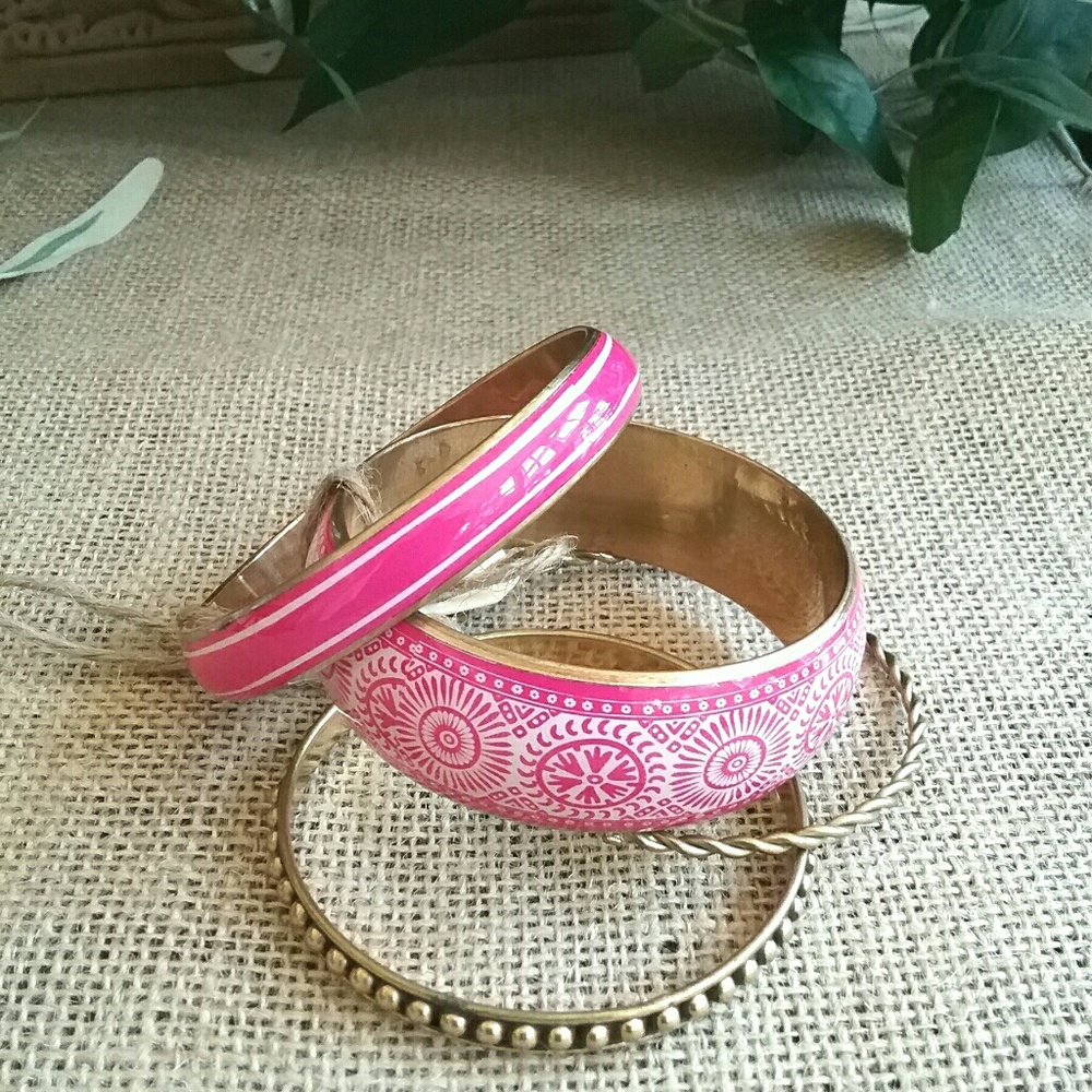 Mudpie **VIBRANT** Pink Bora Bora Bangle Bracelet