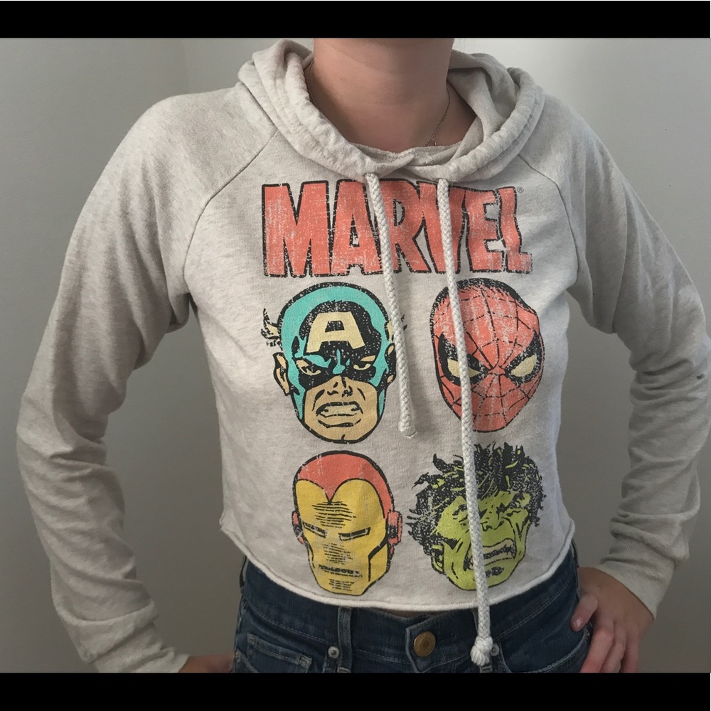 Marvel cropped hoodie
