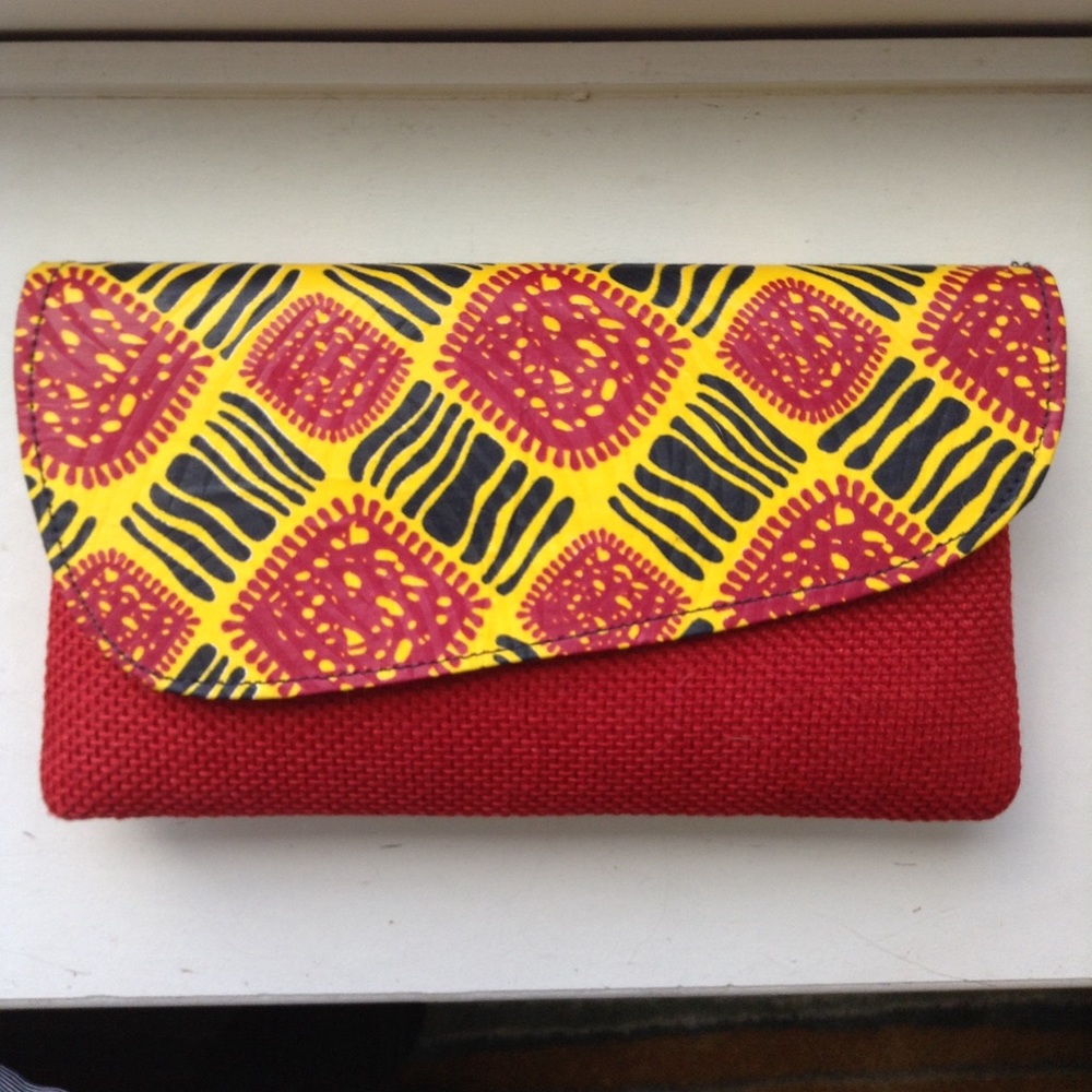 African geometric print purse clutch