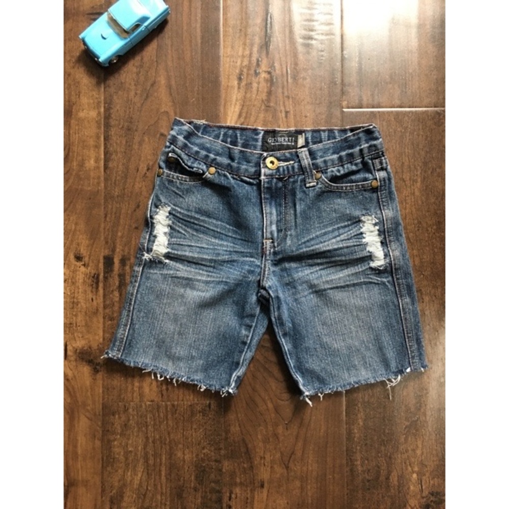 Boys' Dark Distressed Denim Jean Shorts Sz 5