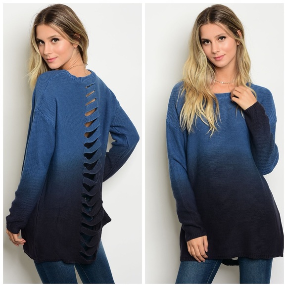 LAST 1! 💕Stunning Distressed Ombré Sweater - Picture 3 of 3