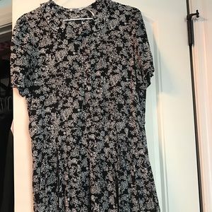 Urban Outfitters Black, floral collared dress