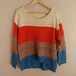 Striped Loose Knit Sweater