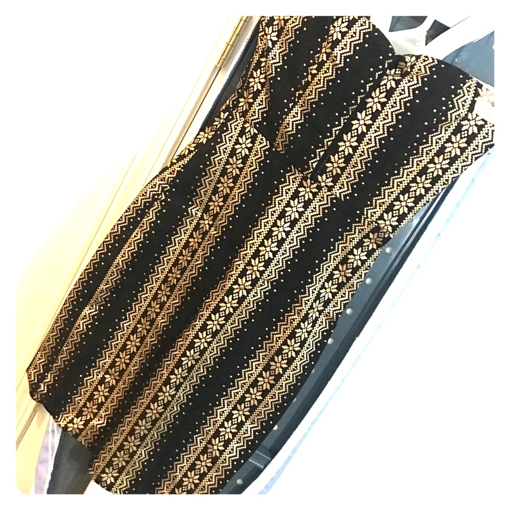 Black and gold dress