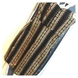 Black and gold dress