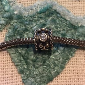 Silver Pandora charm. Diamonds! :)