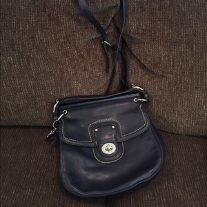 Navy Coach Crossbody Bag