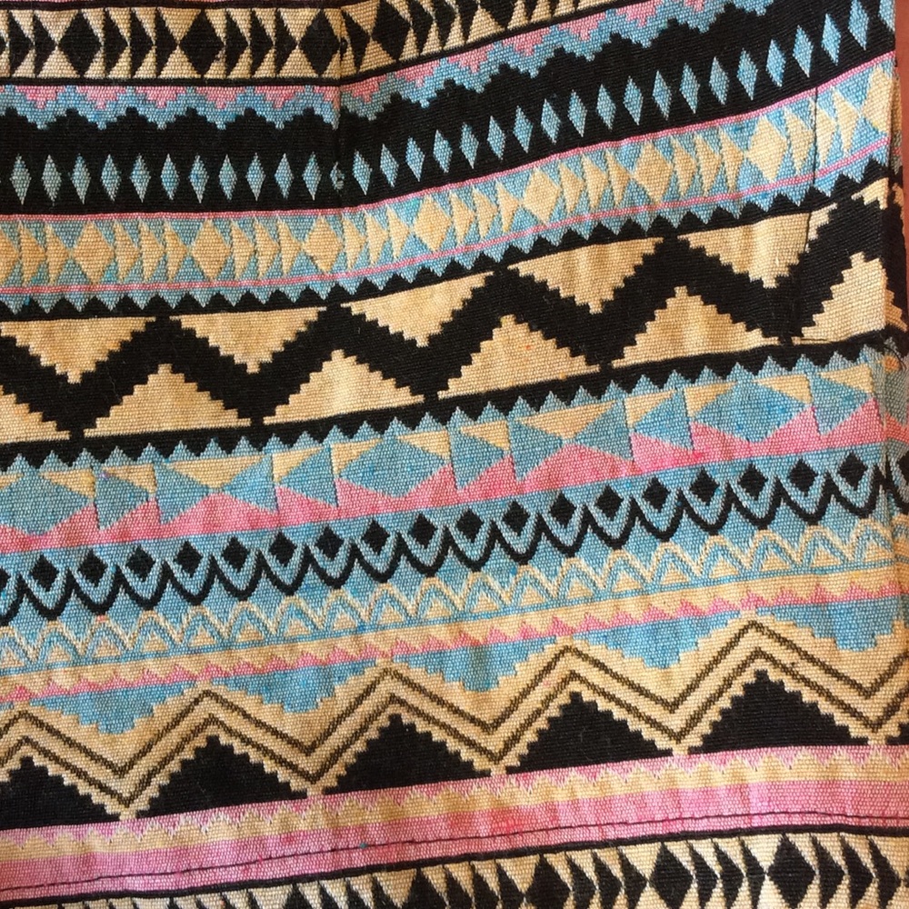 Textured Aztec patterned shorts. - Picture 2 of 2