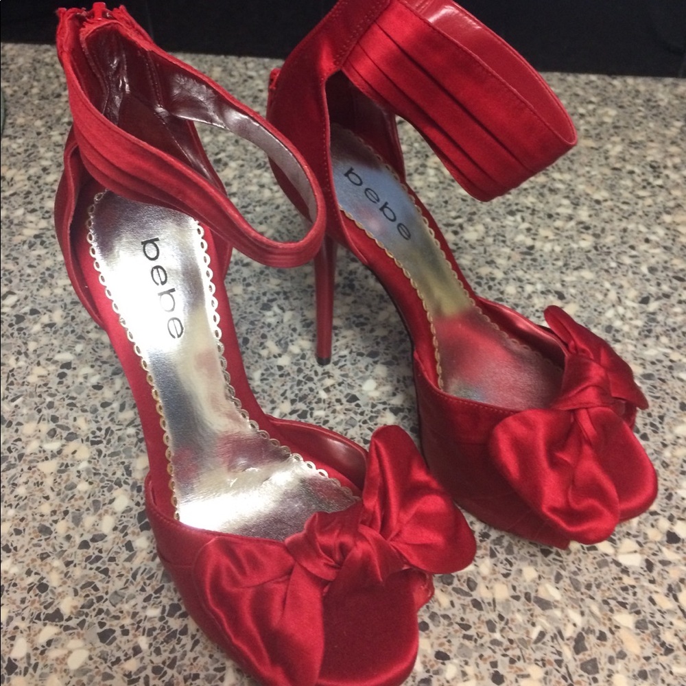 Red Bebe heels