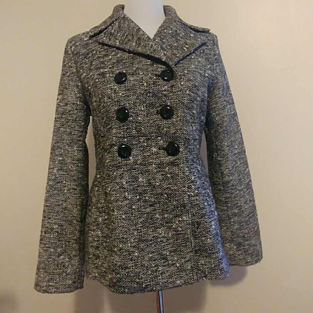 Classic Tweed Peacoat by Guess