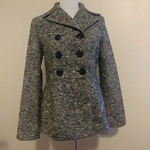 Classic Tweed Peacoat by Guess