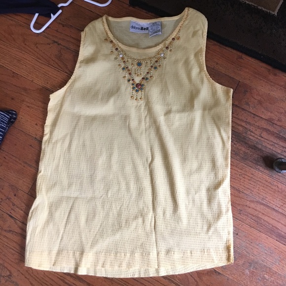 Bright yellow embroidered shirt - Picture 1 of 1