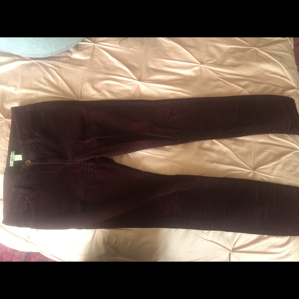 Rich burgundy Banana Republic skinny cords