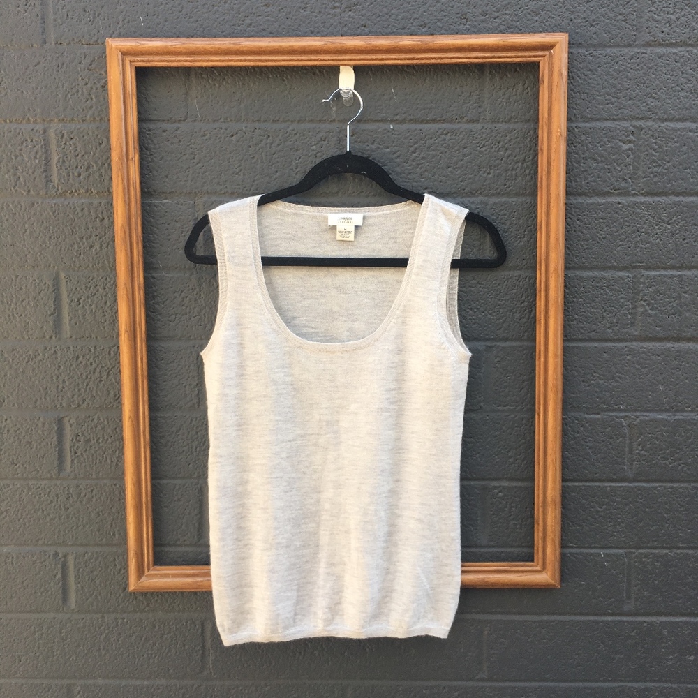 x SOLD x Neiman Marcus Cashmere Grey Sweater Tank