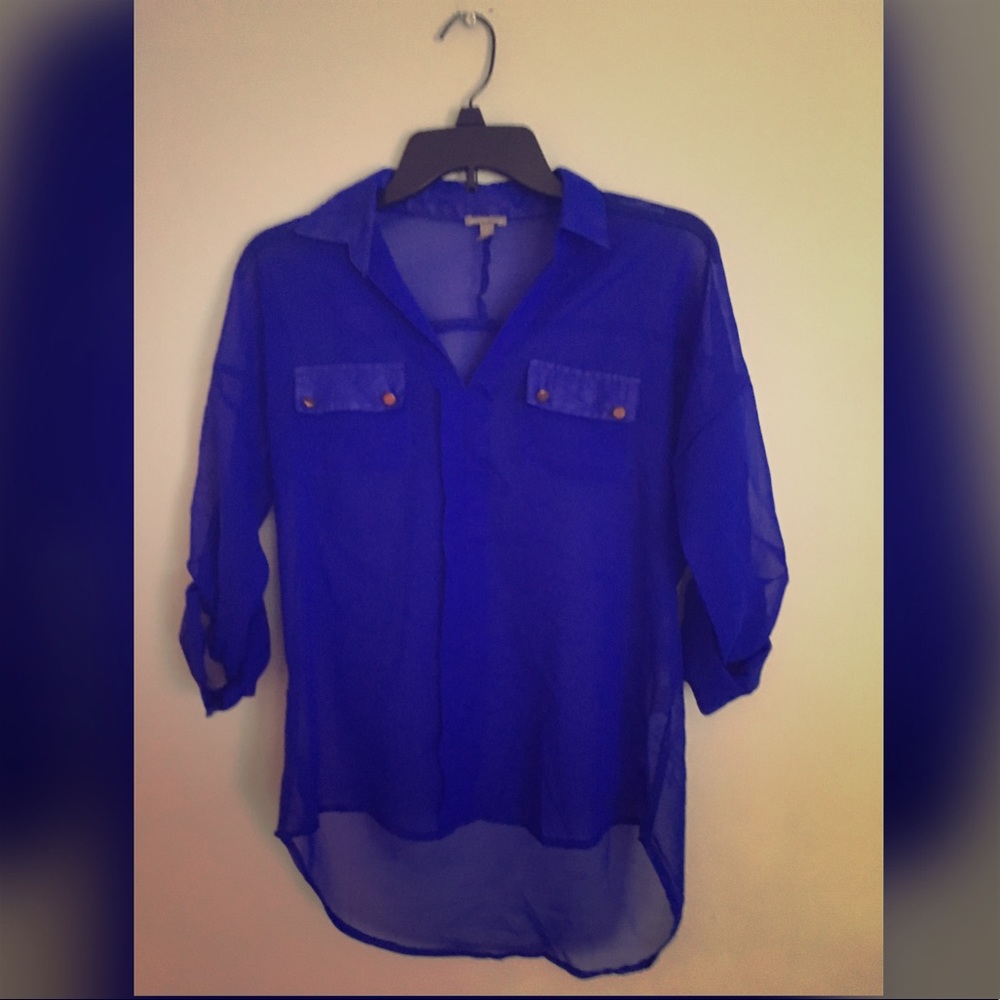 A Charlotte Russe royal blue dress shirt💙