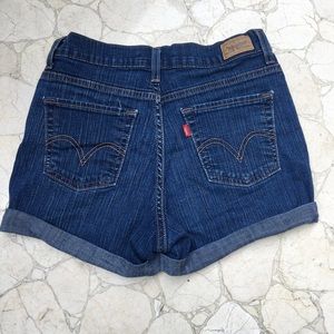 High waisted Levi's denim shorts