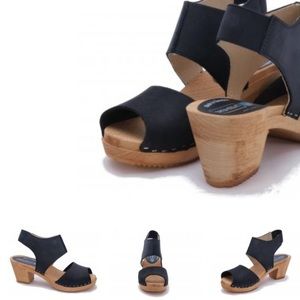 Black Swedish Clogs