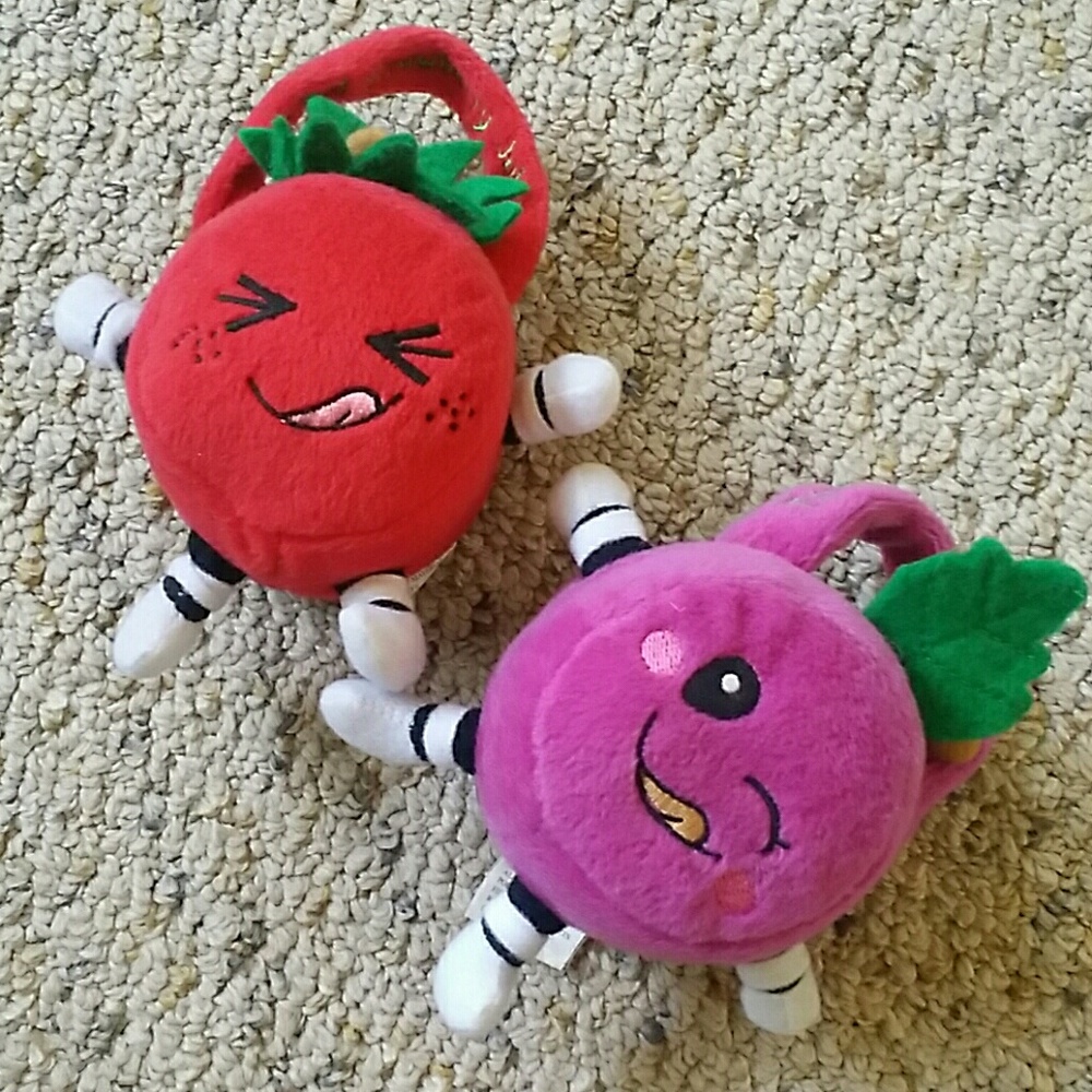 A pair of small coin bag by Fruitips