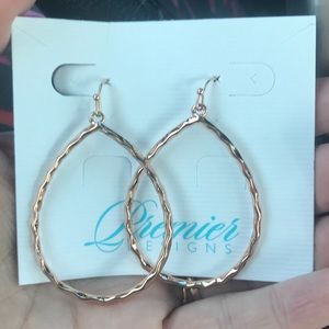 Premier designs rose gold hoop earrings