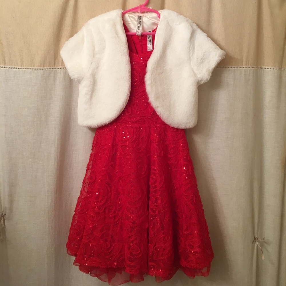 Beautiful holiday dress w/coordinating bolero