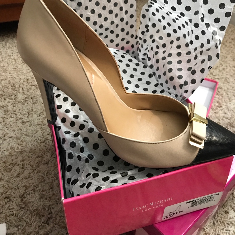 Isaac Mizrahi Brown Multi Leather Heels