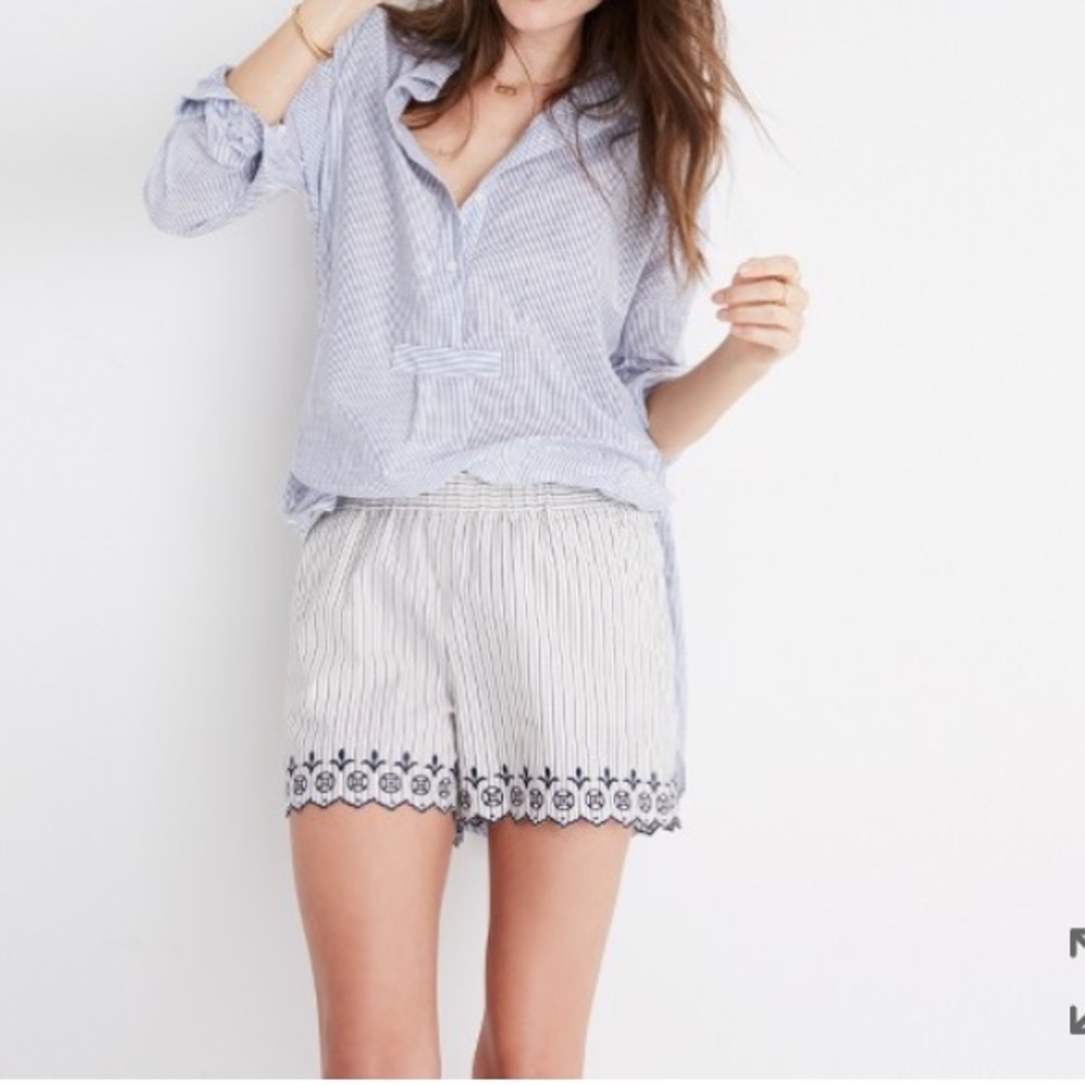 Madewell Embroidered Pull-On Shorts