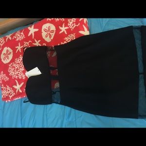 Tobi black dress with mesh