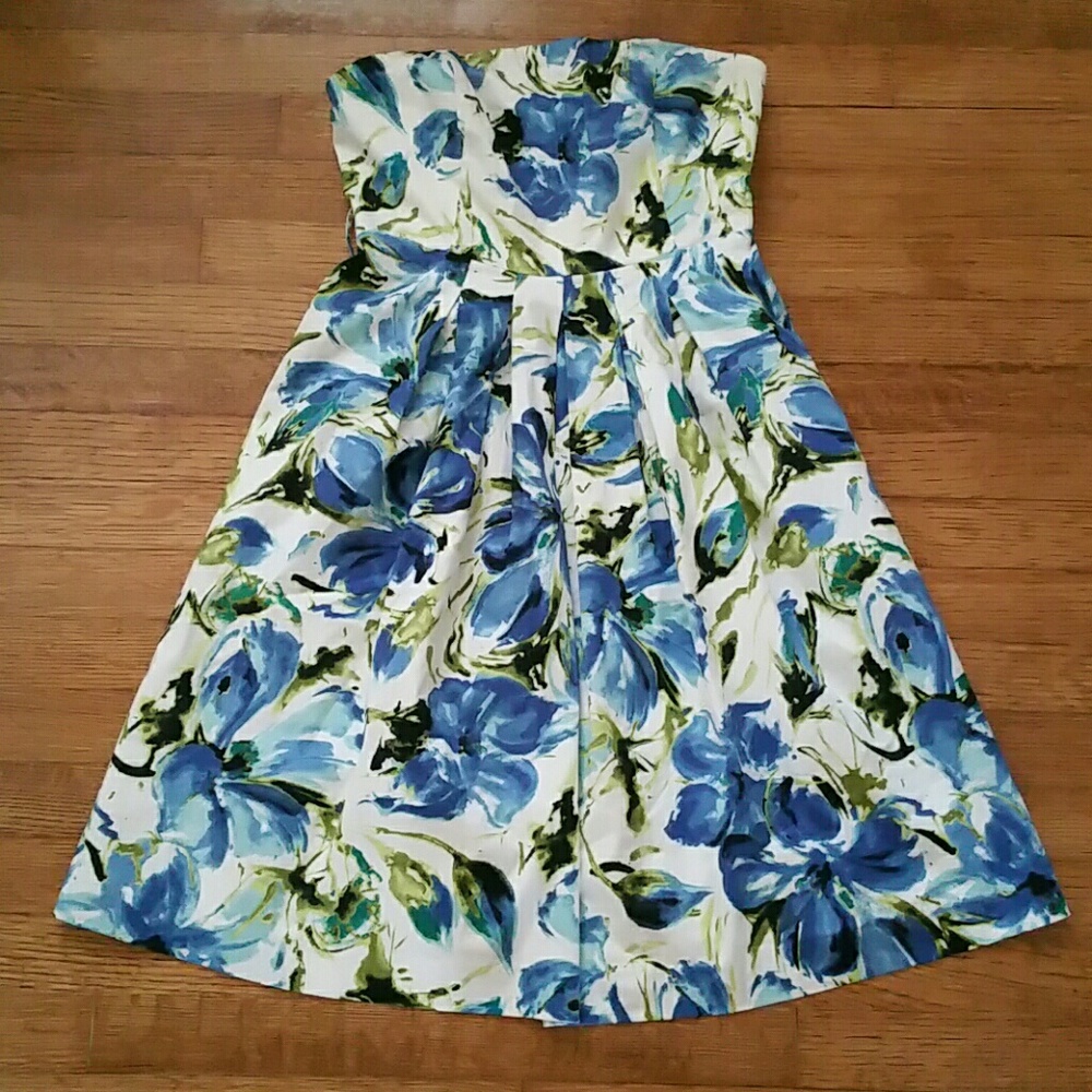 Strapless Floral Dress size 8