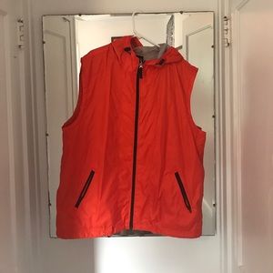 Neon orange Gap rain vest