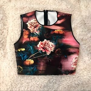 CLOVER CANYON Botanical Crop Top size S