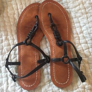 Coach leather sandals