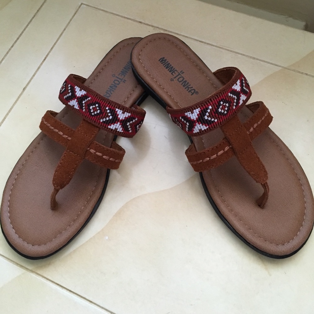 Brand new Minnetonka sandals
