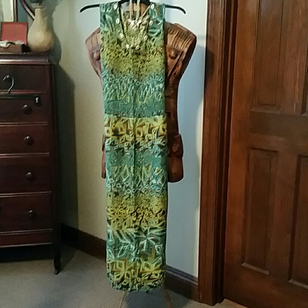 Boho slit maxi dress