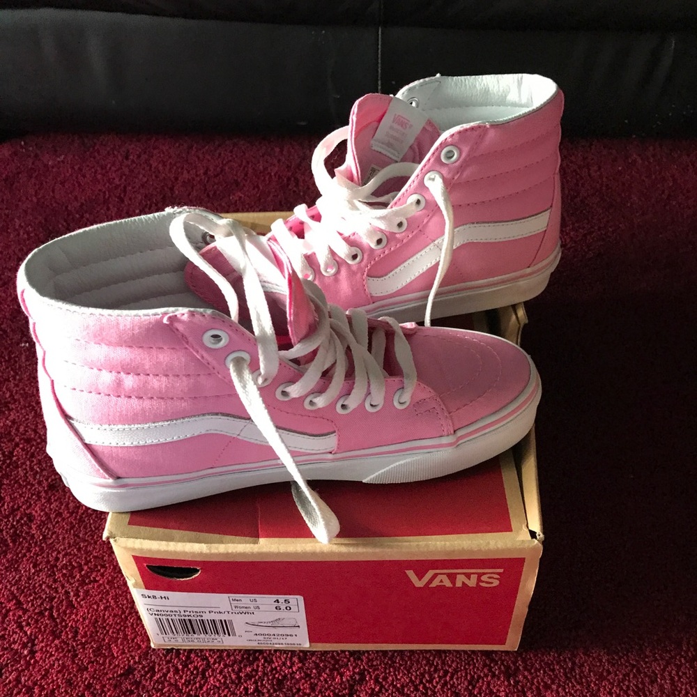 PINK AND WHITE VANS