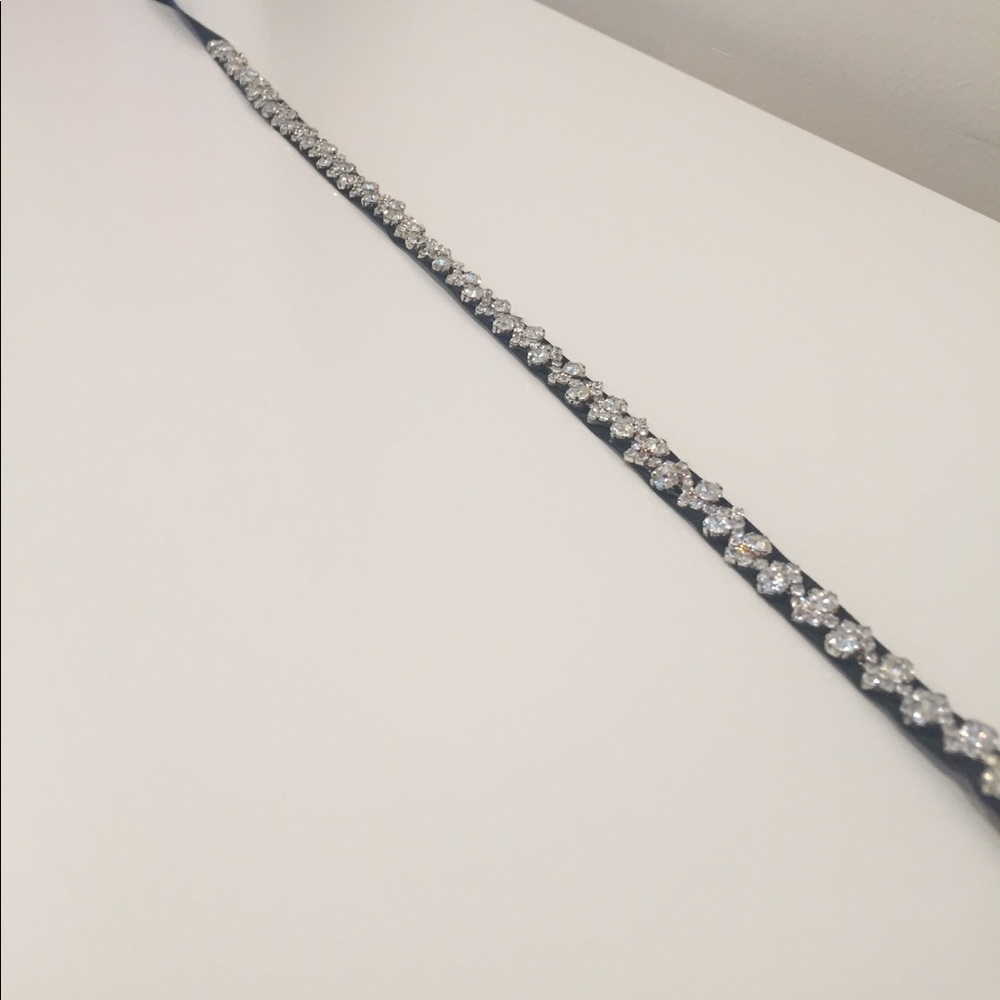 Bling Belt with Black Satin Ribbon Backing