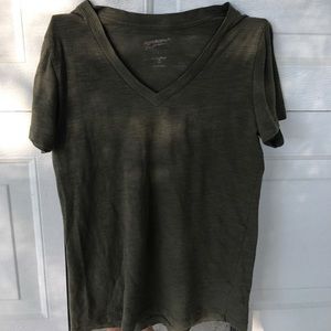 Army Green Arizona V- neck Tee