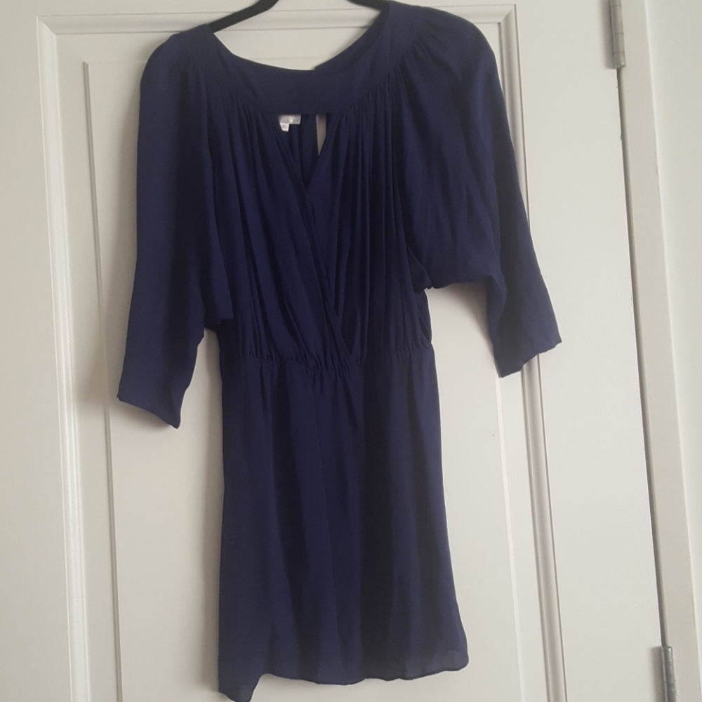 Parker Blue Silk Dress