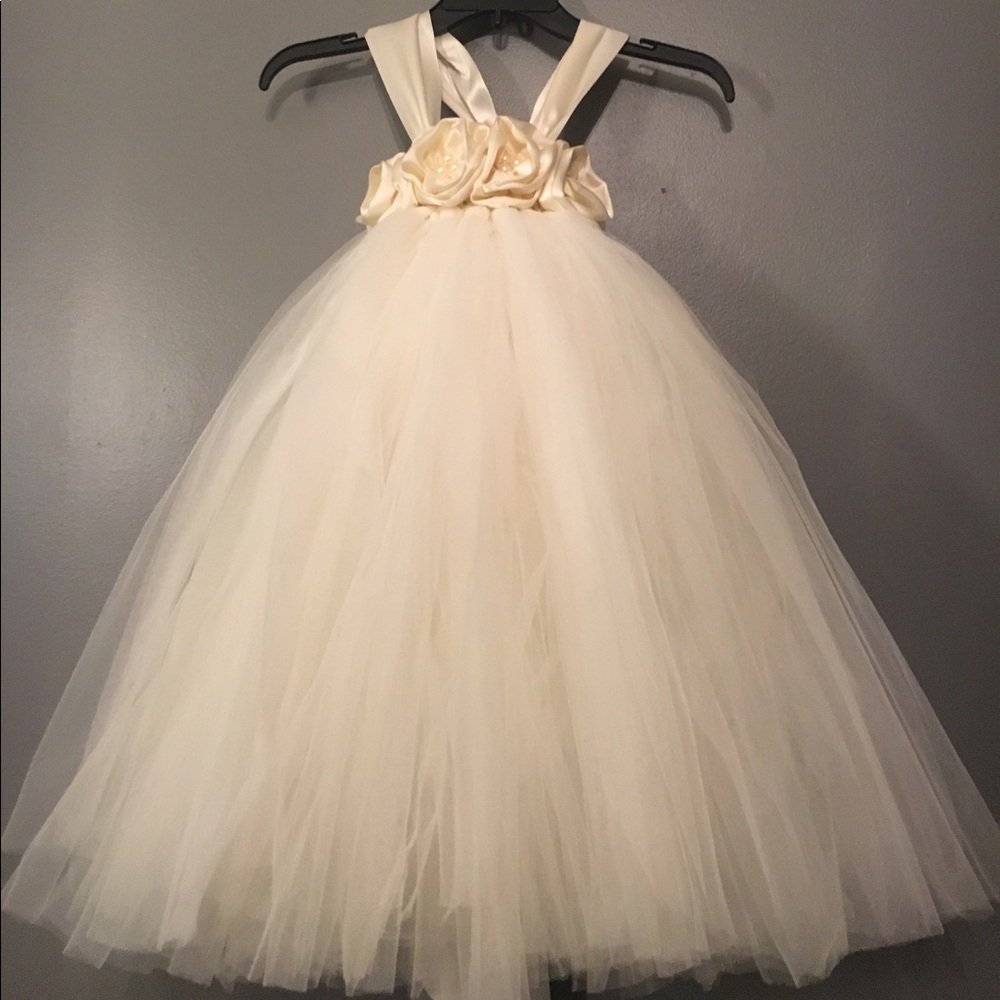 Ivory flower girl dress