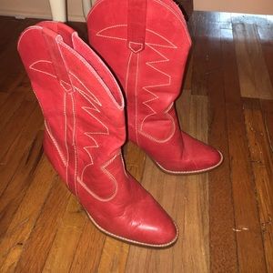 Vintage Red Cowgirl Boots
