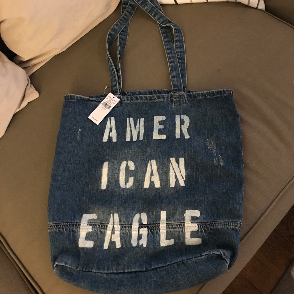 American eagle denim tote bag