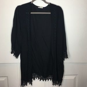 LA Hearts Black Cardigan with detailing