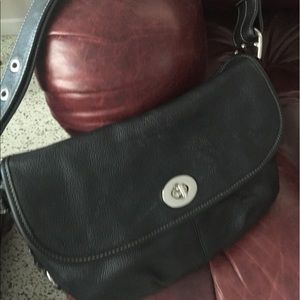 COACH-Black  leather purse