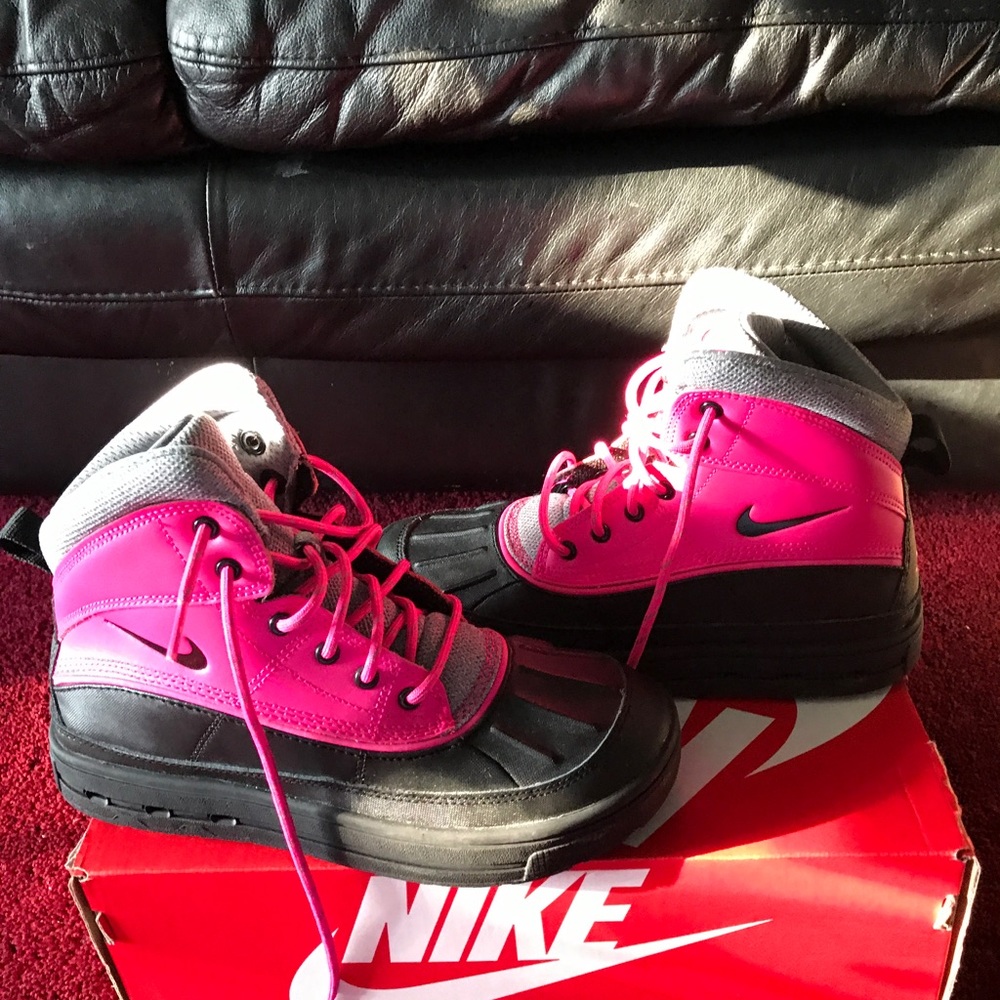 Pink/Black/Gray Rain Boots