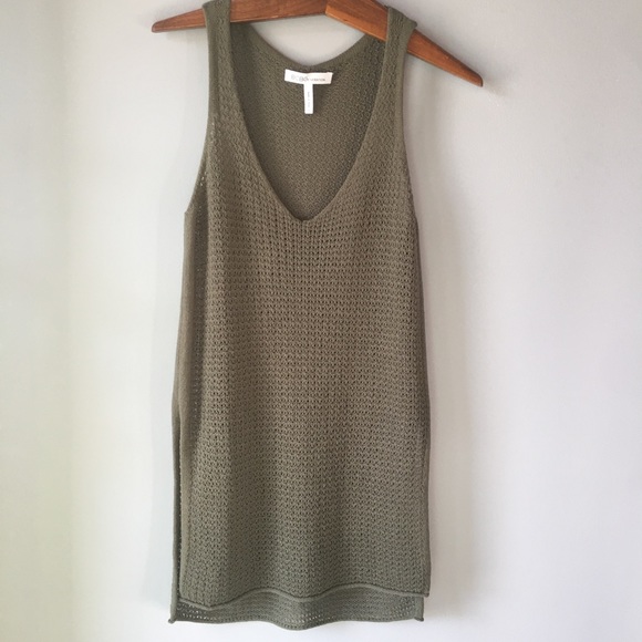 BCBGeneration Tops - BCBGeneration Knit V-neck Tank Top in Olive