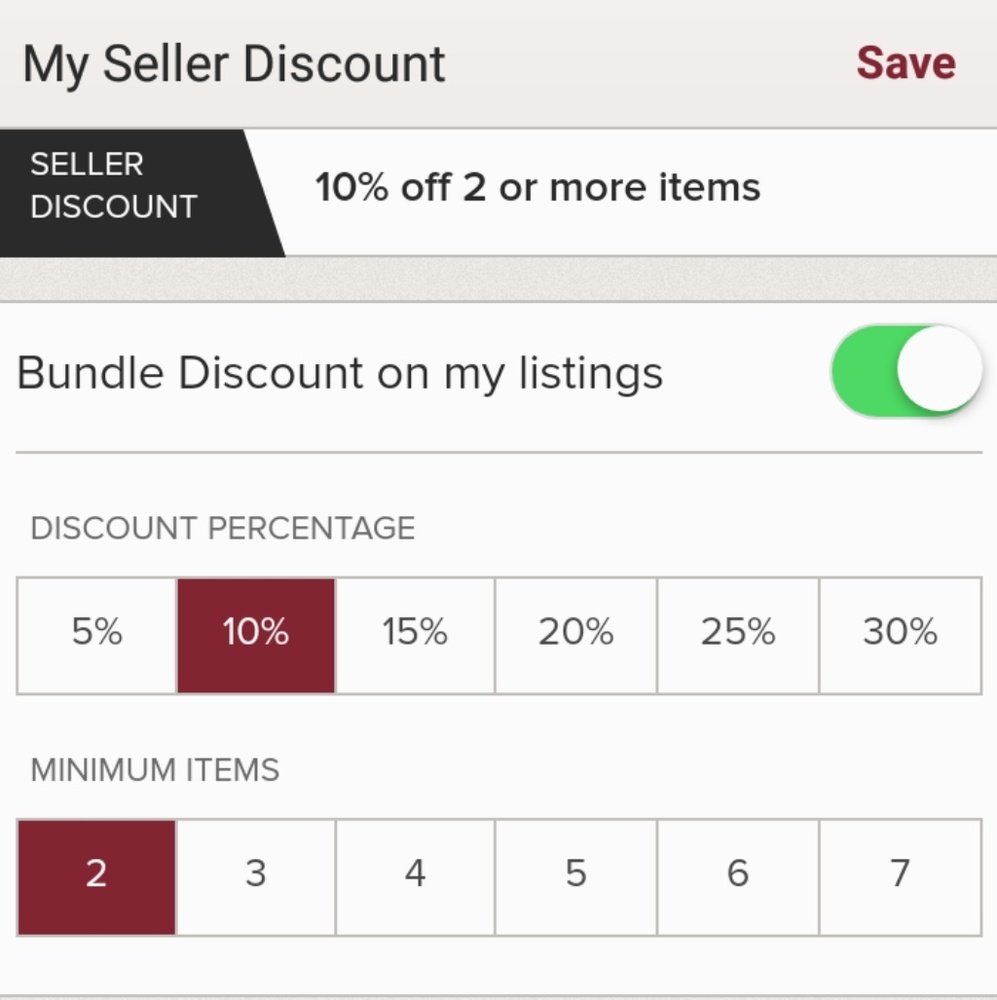 I bundle...10% off two items or more