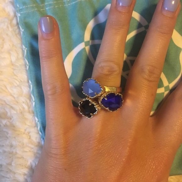 Blue stackable Kendra Scott rings - Picture 2 of 3