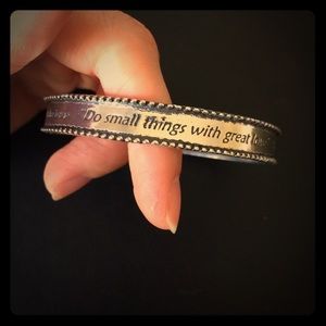 Pewter silver bangle