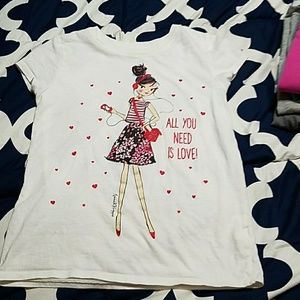 Girls "All You Need Is Love!" Tee - Size L 10-12